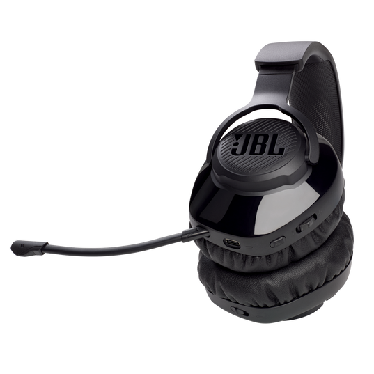 JBL Quantum 350 Wireless - Black - Wireless PC gaming headset with detachable boom mic - Detailshot 2